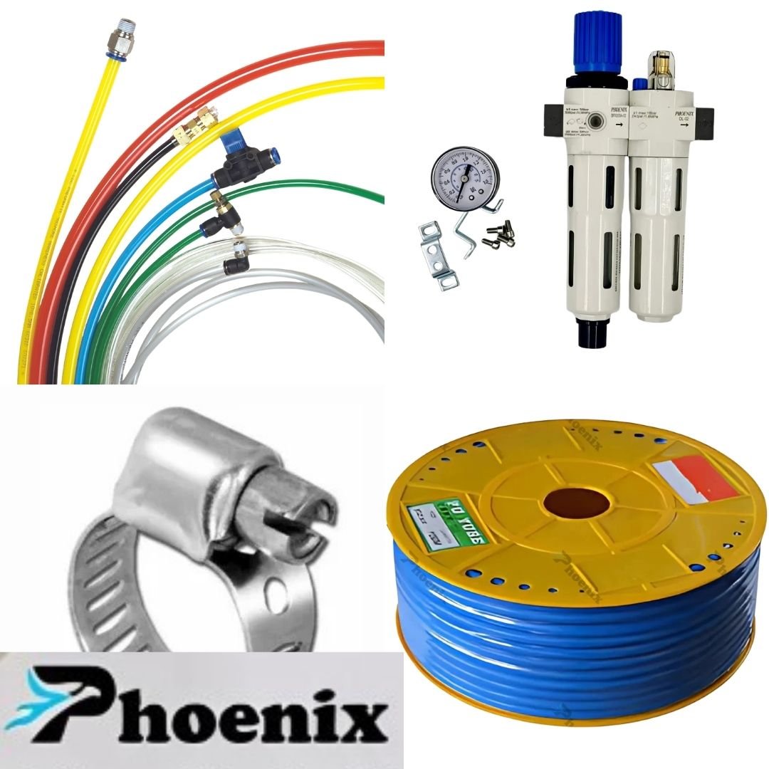 Pneumatic Cylinders, FRL Units, Flexible Hoses, Fittings, Air Blow Guns